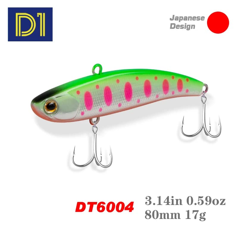 Leurre vibrant coulant D1 Winter 80mm 17g pour brochet et perche, leurre dur artificiel DT6004