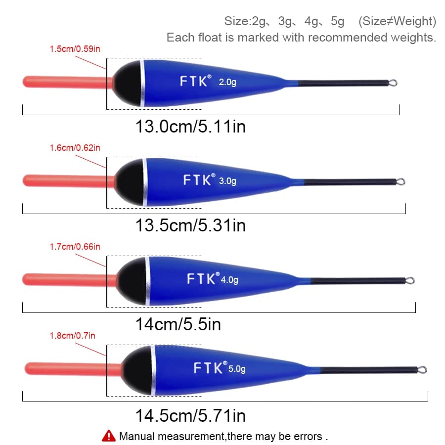 Flotteur Barguzinsky en sapin pour la pêche à la carpe, 5 flotteurs verticaux 13-14.5cm 2-5g, accessoires pêche