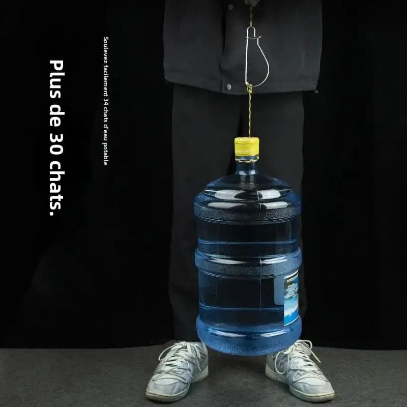 Attache pêche inox Linnhue pour poissons vivants avec mousqueton et accessoires de pêche