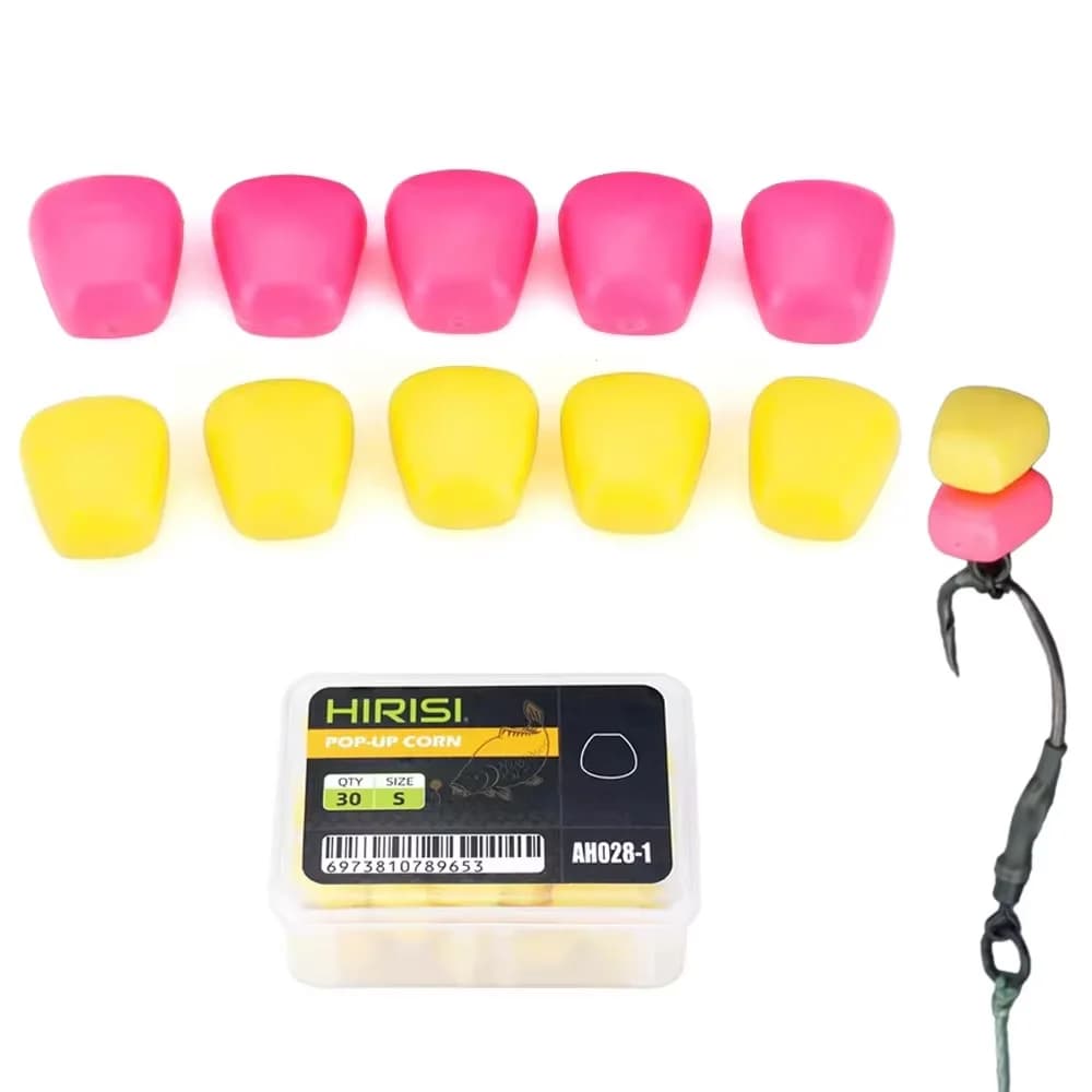 30 appâts pop-up maïs artificiels Hirisi pour carpe - Leurres souples pêche accessoires AH028