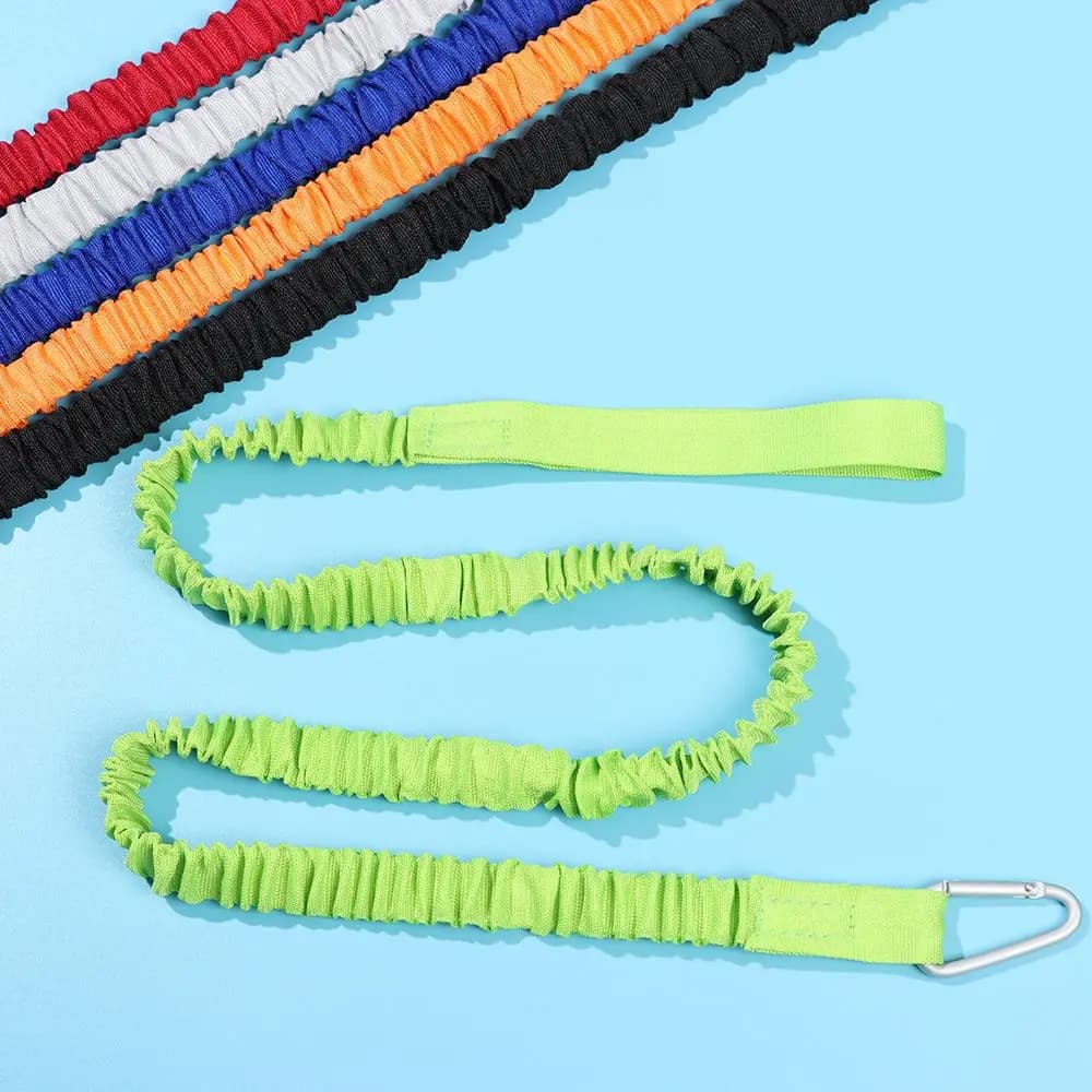 Longe de sécurité élastique paddle board kayak leash surf avec mousqueton pour rame canne