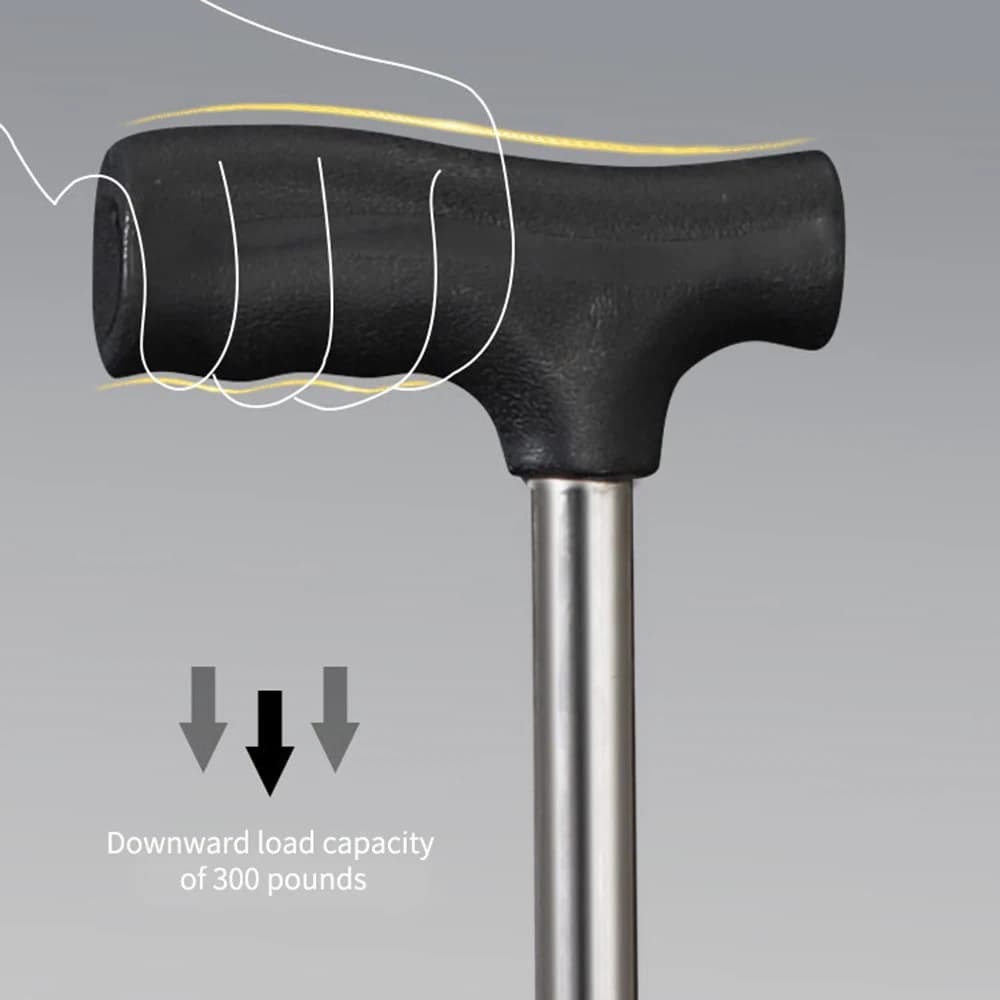 Canne-siège pliable portable léger antidérapant pour marche extérieure randonnée senior sécurité