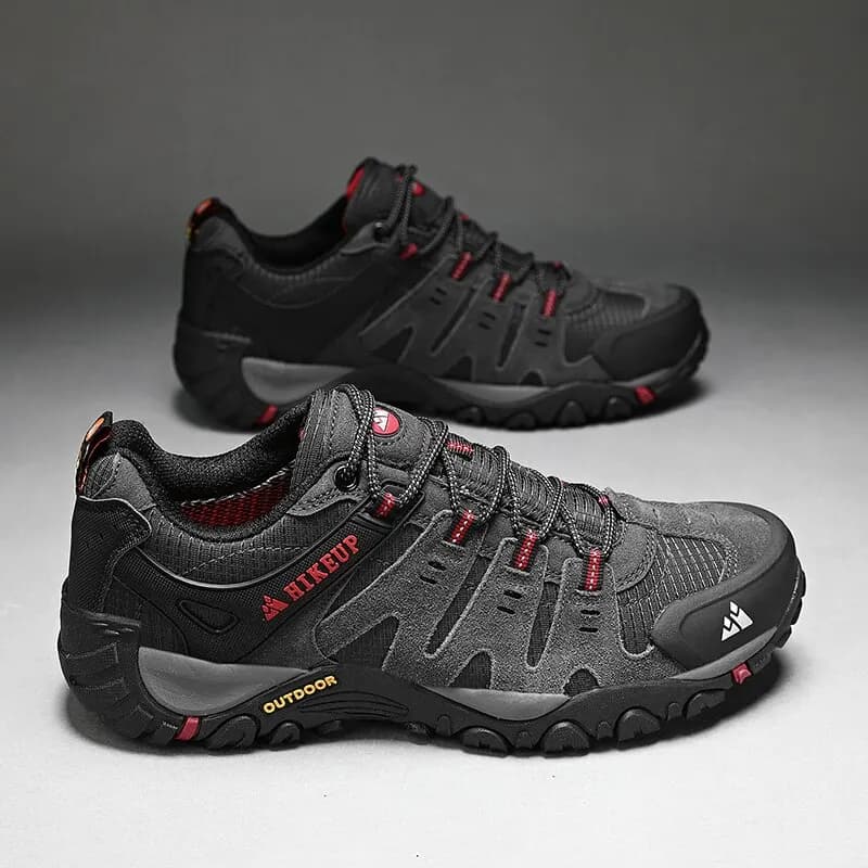 Chaussures de randonnée homme en cuir suédé - Chaussures tactiques résistantes pour trekking et chasse