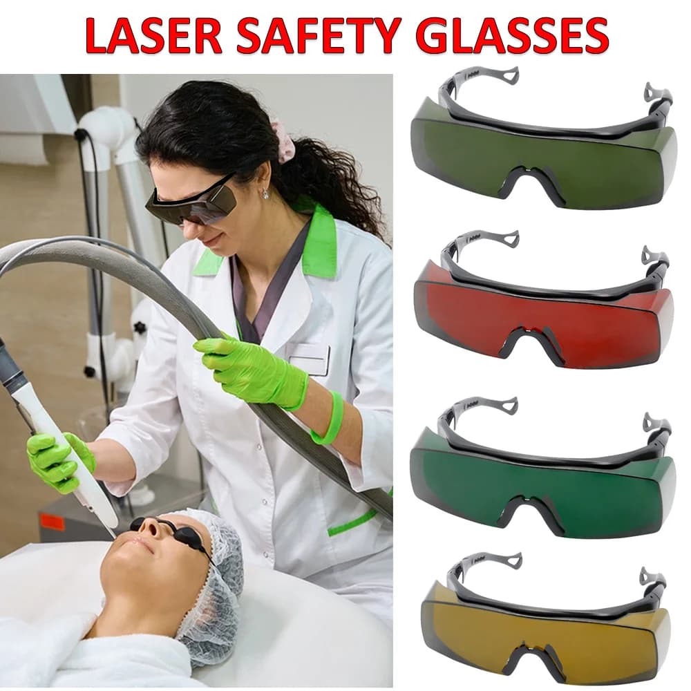 Lunettes de protection laser sécurité professionnelle - Protection yeux labo industriel IPL Yag laser bleu vert UV