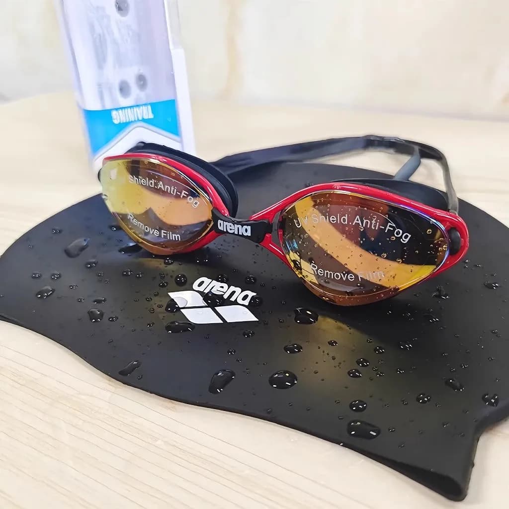 ARENA lunettes de natation étanches anti-buée professionnelles compétition set bonnet