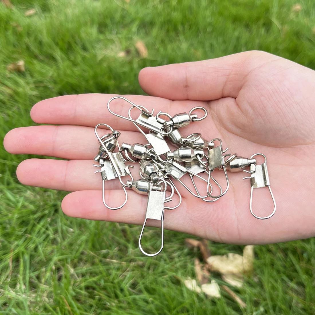 Snap Swivel Interlock Ball Bearing - Connecteurs à Roulement pour Pêche Calmar et Leurres