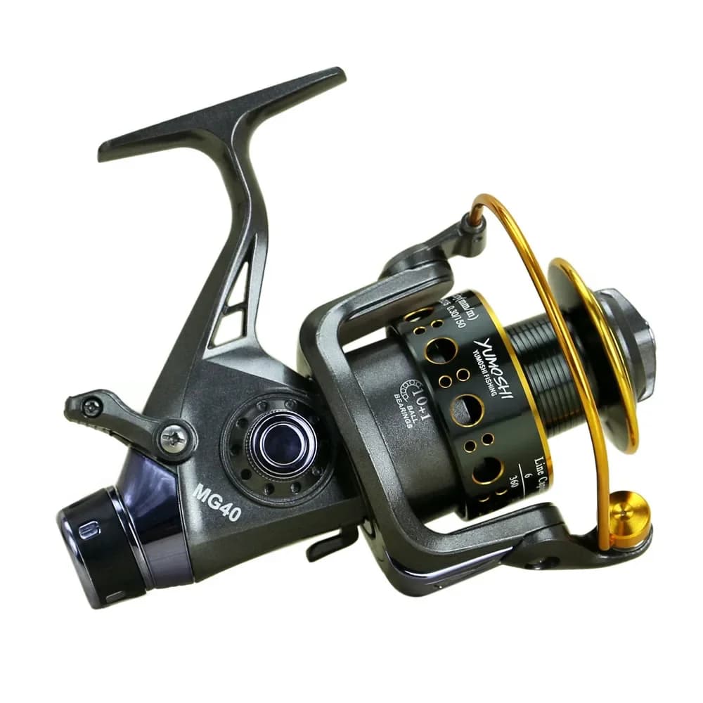 Moulinet de pêche spinning 10+1BBs 5.2:1 frein avant et arrière - Idéal pour la carpe avec drag max 10KG