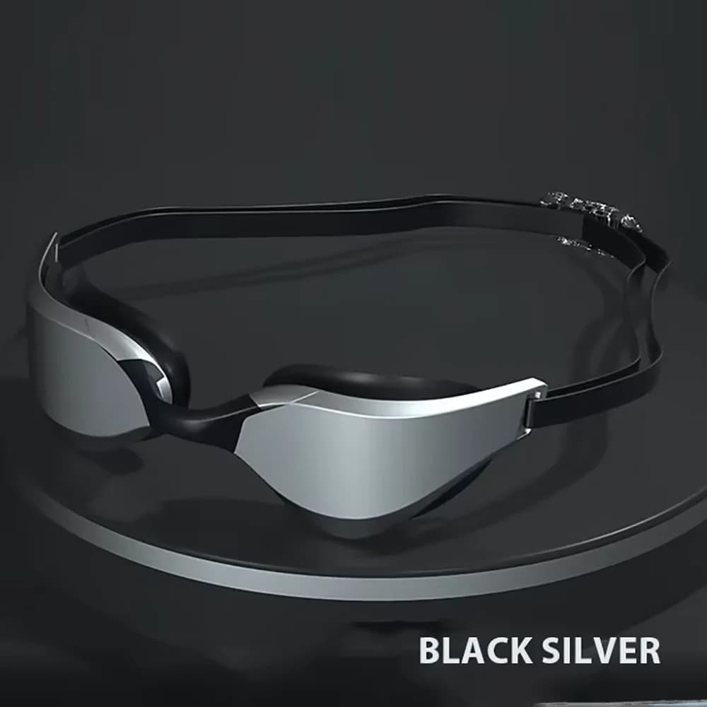 Lunettes de natation professionnelles anti-buée grand angle été adultes ajustables équipement