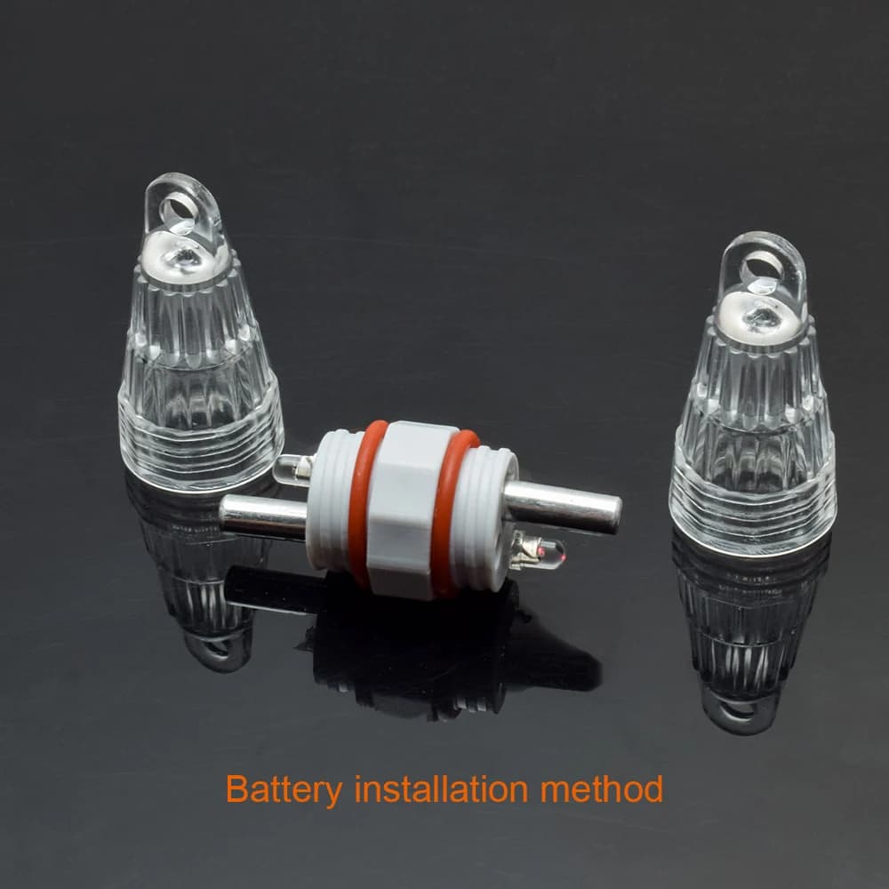 Lampe de pêche LED étanche sans batterie, lumière clignotante double tête pour attirer les poissons en