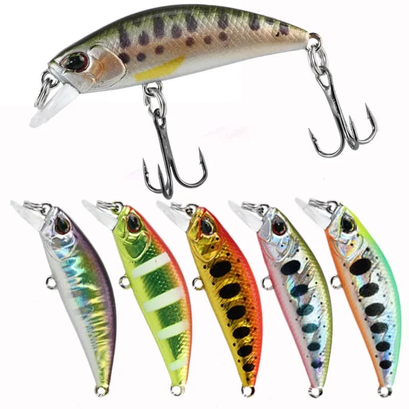 Leurre pêche minnow 38mm 3.2g coulant pour truite, perche et carpe, appât artificiel jerkbait