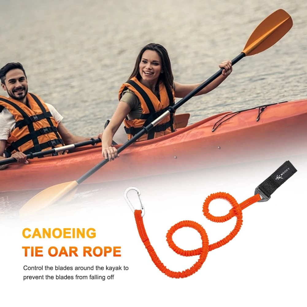Laisse élastique réglable pour pagaie de kayak - Sécurité anti-perte pour canne à pêche et accessoires