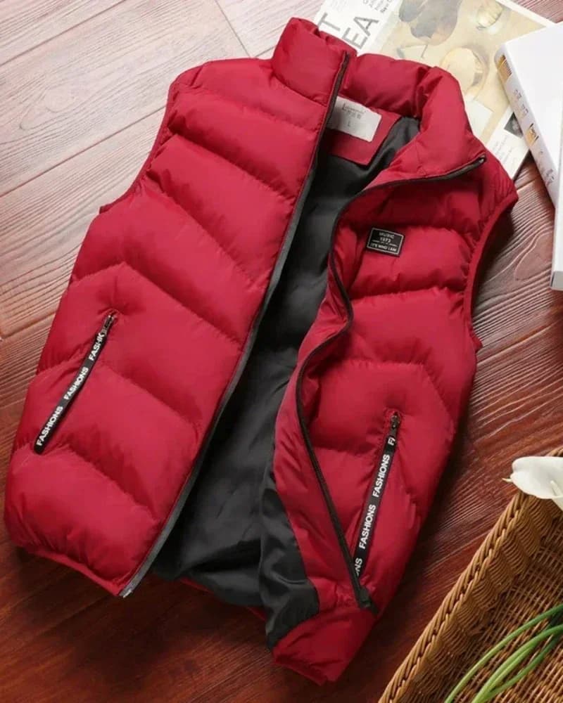 Veste sans manches matelassée homme doudoune hiver pêche veste chaude coupe-vent extérieur