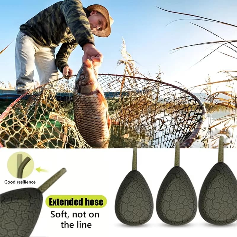 Plombs carpe attractifs 2/3 pièces couleurs camouflage pour meilleure attraction des poissons