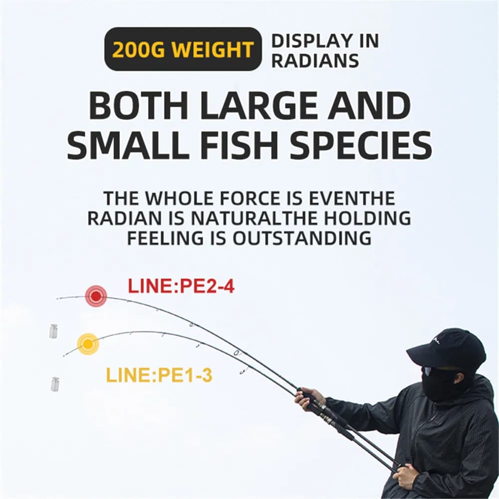Canne jigging light ROLLFISH carbone bateau 2 sections 127-141g 1.68-1.98m pêche leurres mer