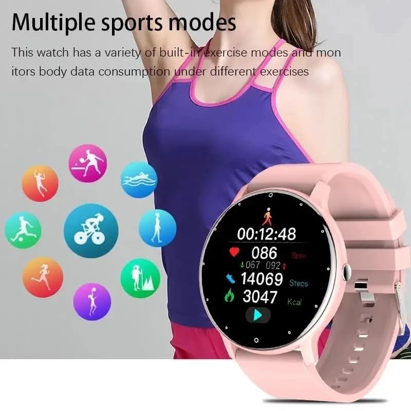 Bracelet Connecté LIGE Étanche - Prévisions Météo en Direct, Surveillance Sportive pour Femmes Hommes Android iOS