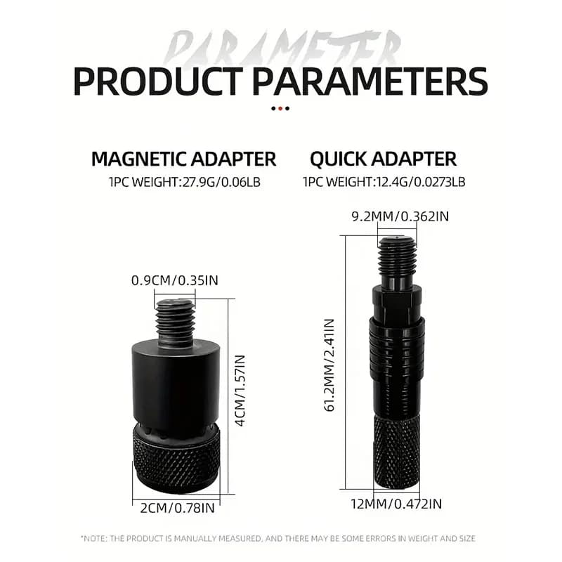 Connecteur magnétique pour support de canne - adaptateur rapide M3/8 pour alarmes de touche