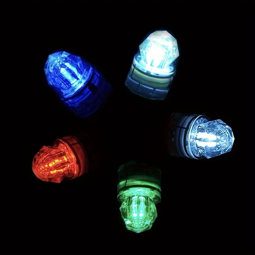 Lot de 10 lampes LED de pêche sous-marine lumineuses - Leurres lumineux colorés pour pêche en mer profonde
