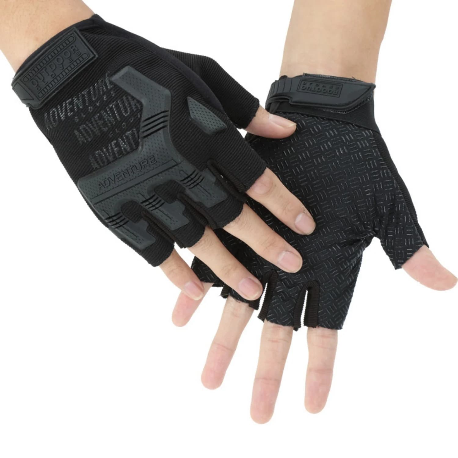 Gants tactiques demi-doigts anti-dérapants respirants vélo chasse pêche printemps été