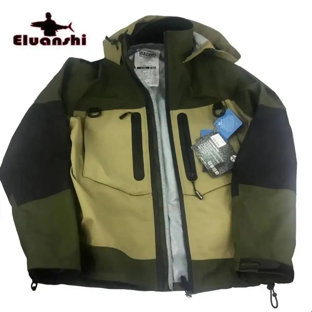 Veste de pêche wader respirante ELUANSHI - Imperméable pour pêche à la mouche
