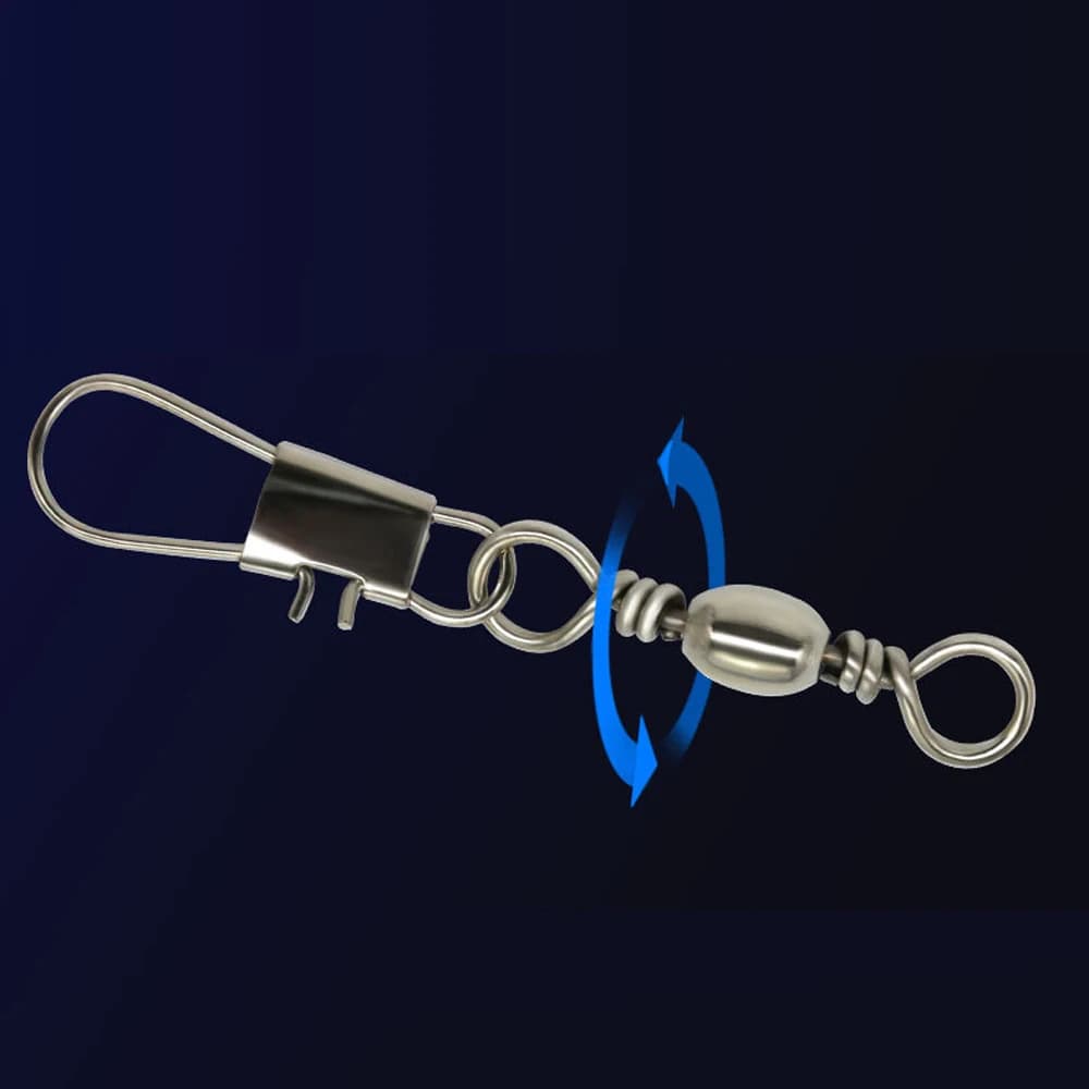 Connecteur de Leurres à Rouleaux en Acier Carbone pour Brochet 20-100 Pièces Accessoires Pêche