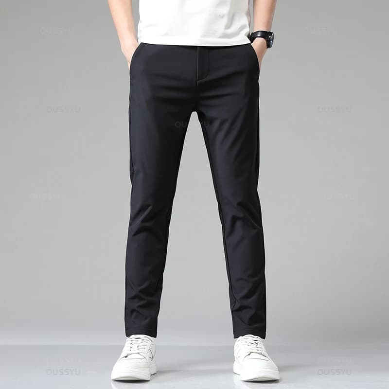 Pantalon stretch slim automne pêche urbaine élégant confortable hommes business casual