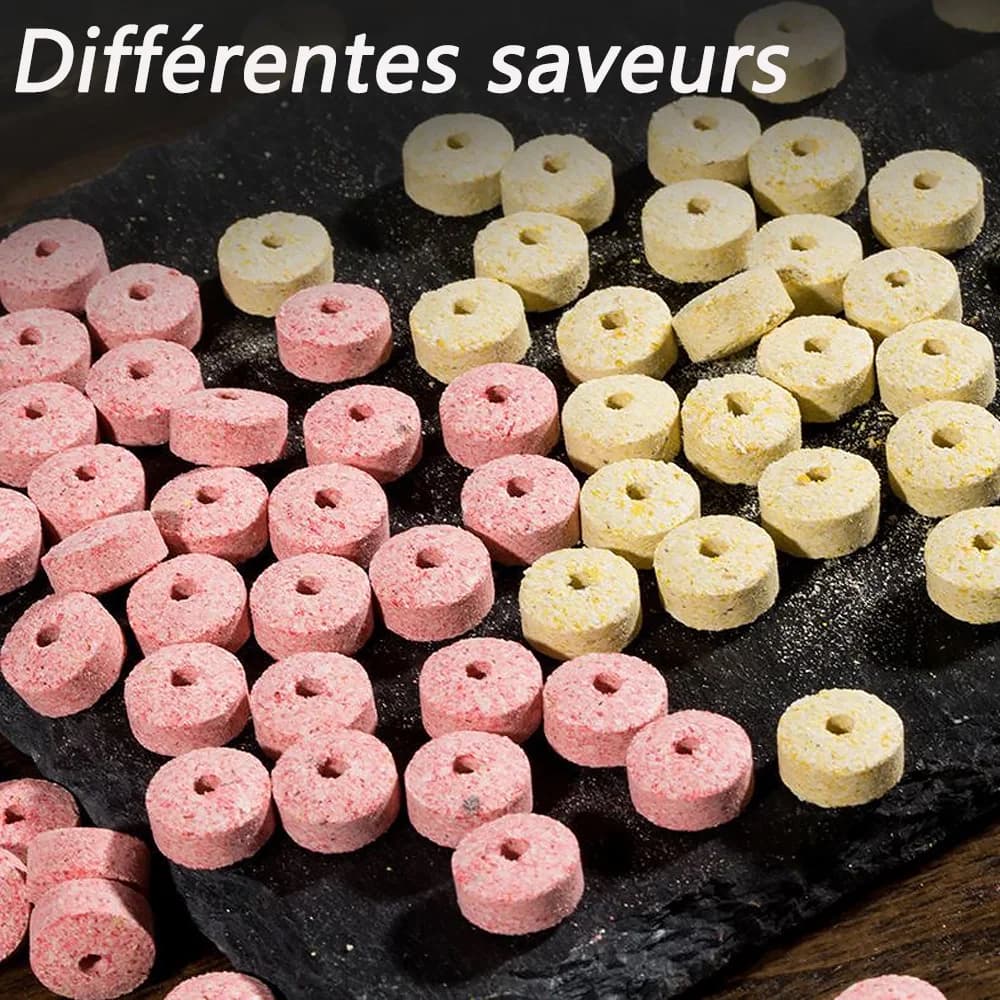 Attractant granulé creux parfum poisson pour pêche carpe - appât fibre atomisation morsure