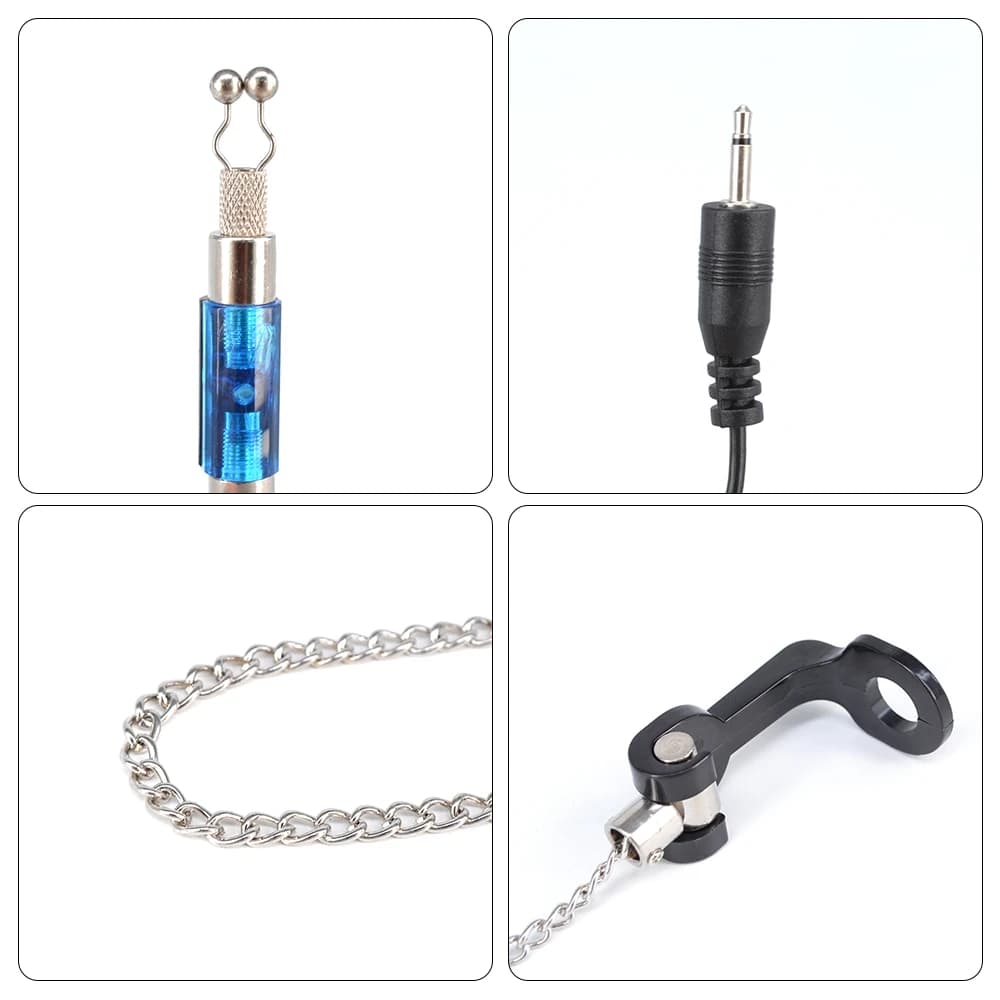 Indicateur LED swinger Hirisi B2008 - Alarme de touche pour pêche à la carpe avec accessoires