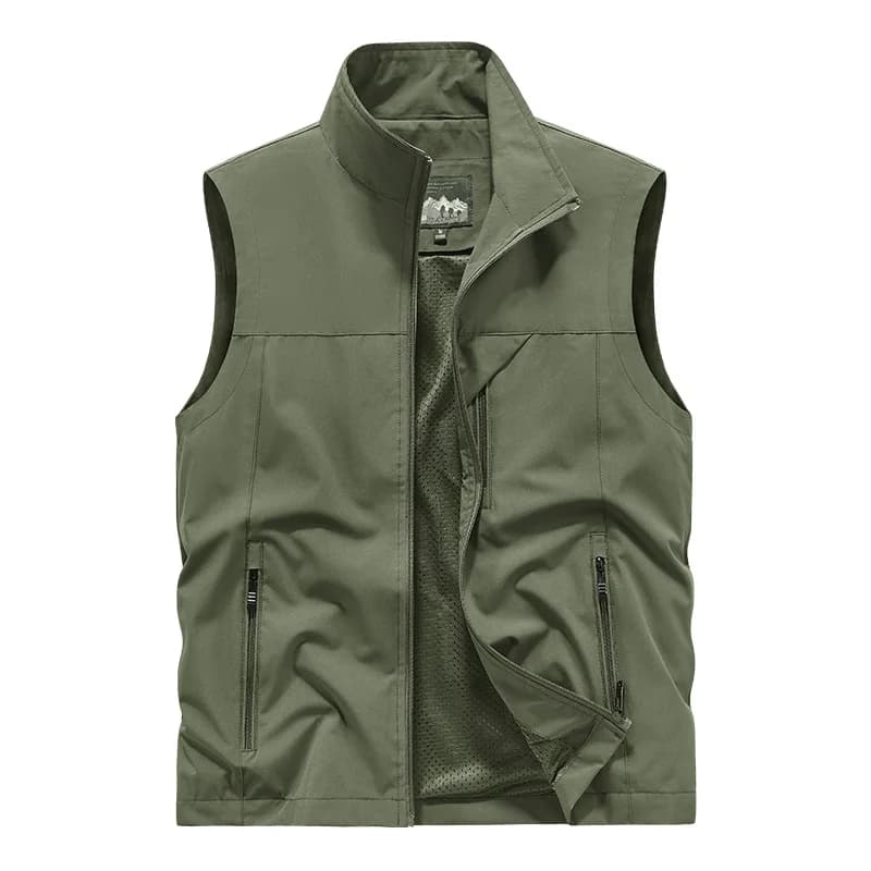 Veste de pêche tactique sans manches pour homme avec multiples poches, printemps et grande taille