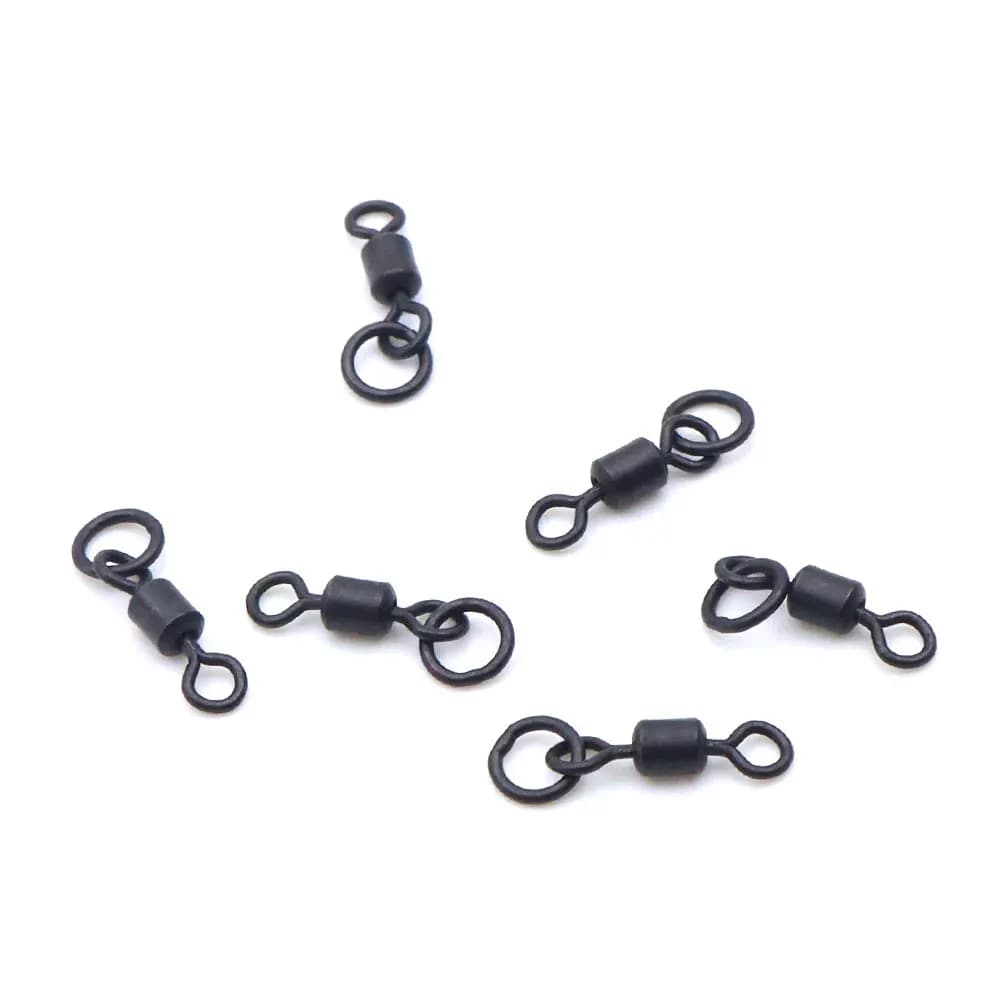 Émerillons flexibles 20 pièces pour montages carpe - Émerillons rotatifs chod rig et hair rig