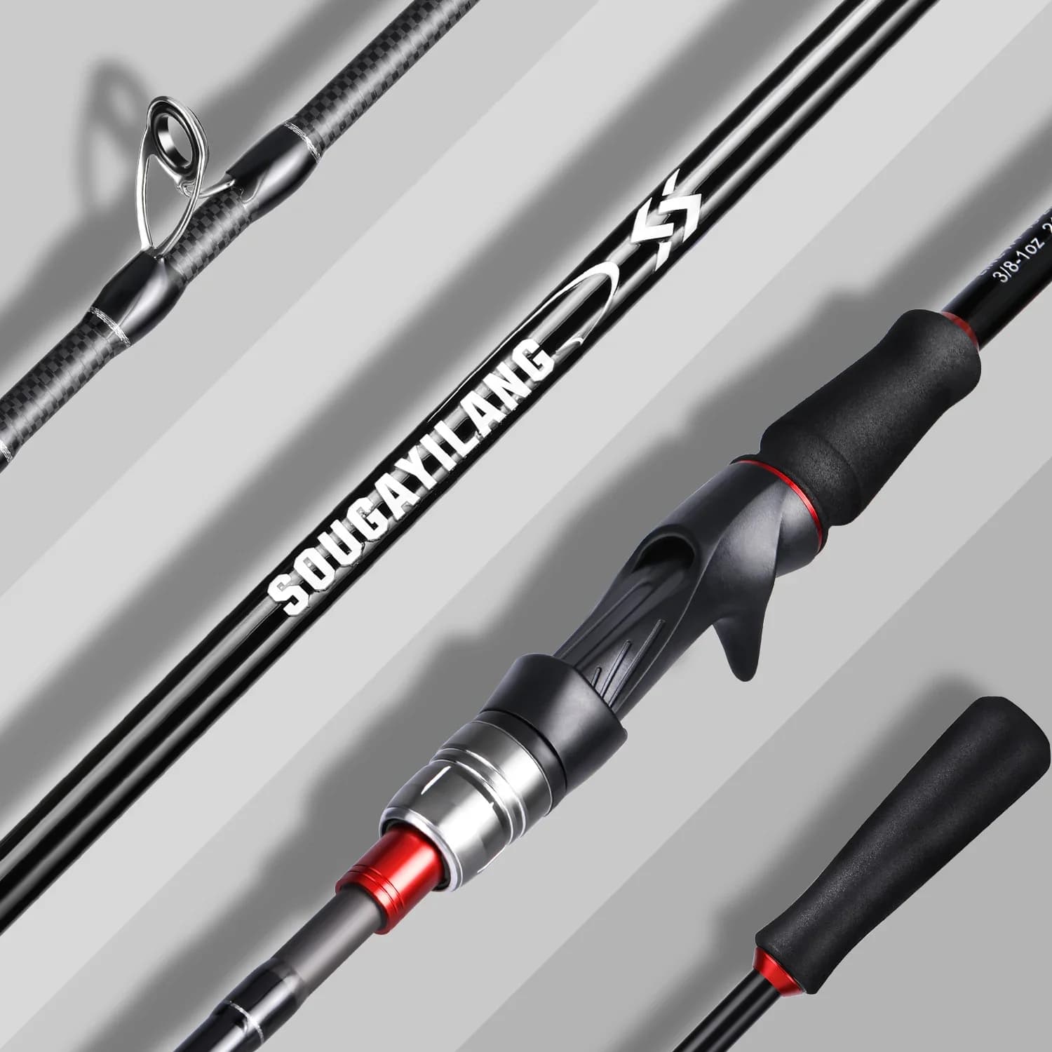 Canne leurre Sougayilang 1.8m 2.1m spinning casting carbone poignée EVA pêche professionnelle