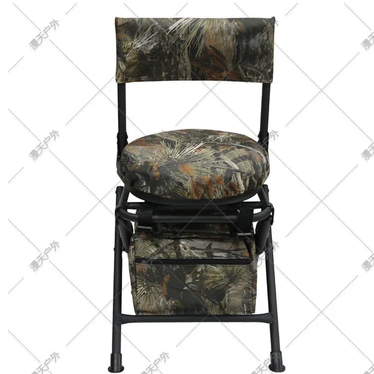Tabouret de pêche camouflage rotatif à 360° pliable pour chasse camping et sports outdoor
