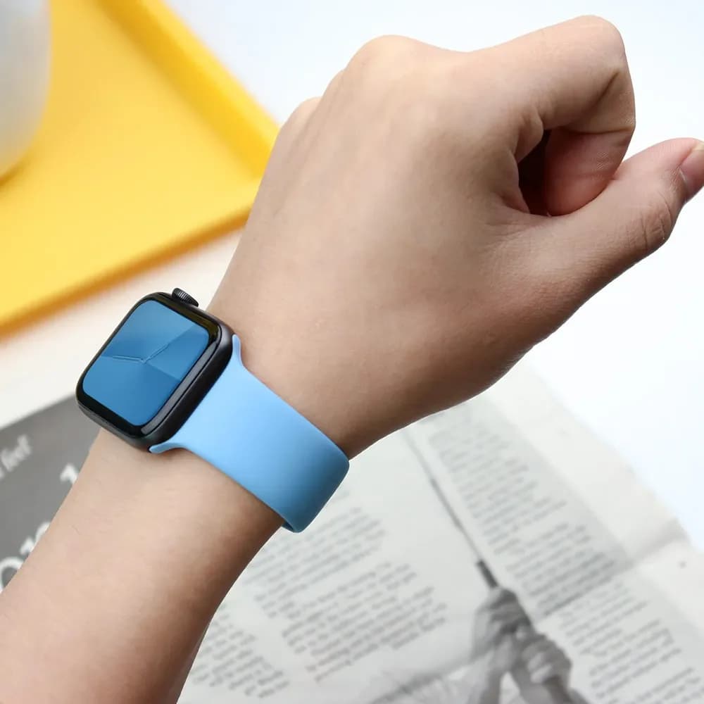 Bracelet silicone pour Apple Watch - Compatible tous modèles, résistant eau et sel pour pêcheurs