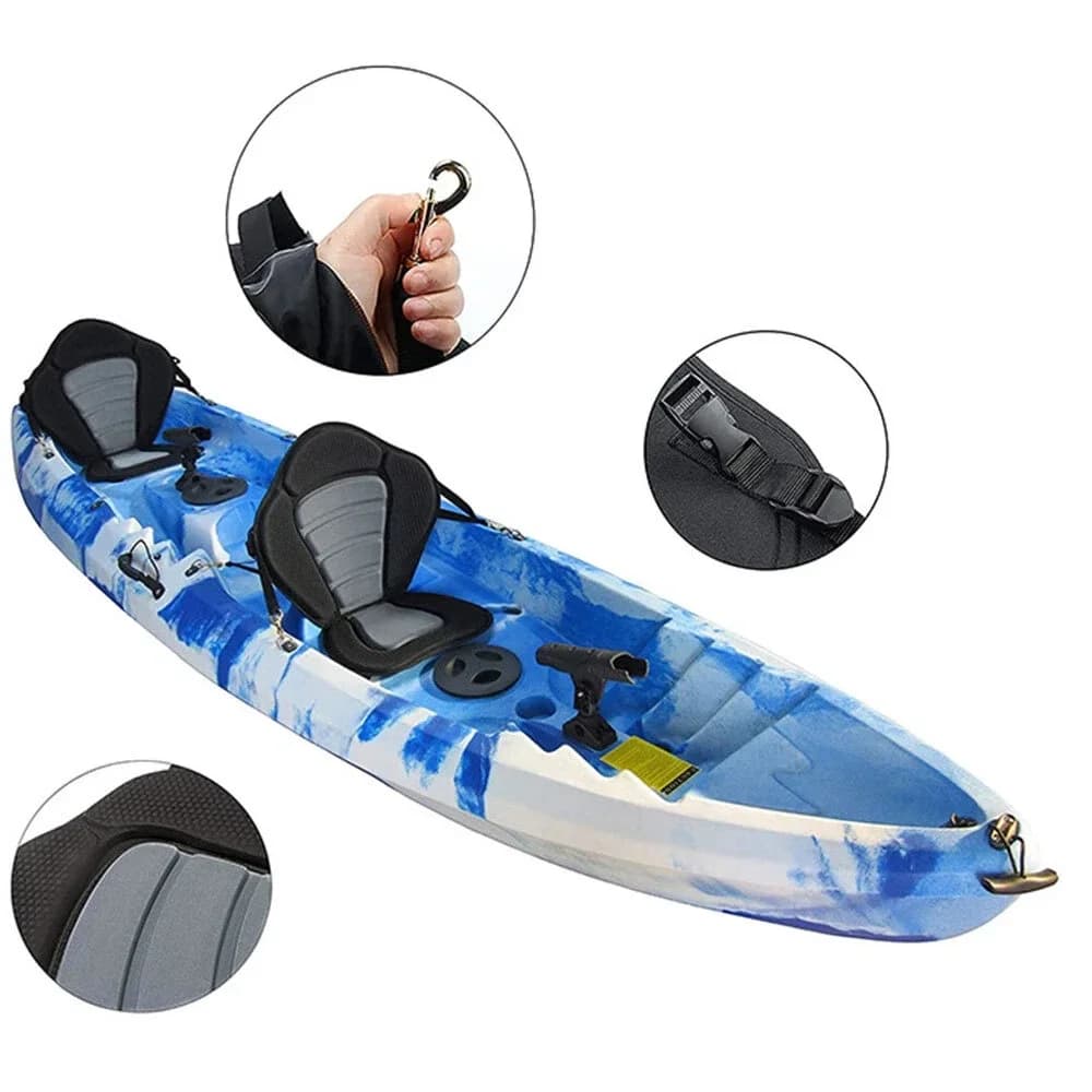 Siège de kayak rembourré réglable - Support dorsal confortable pour pêche et SUP