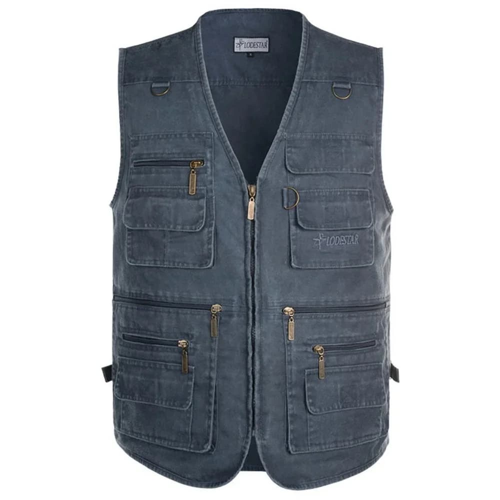 Doudoune sans manches homme été grande taille 8XL 10XL avec 16 poches pêche photographie