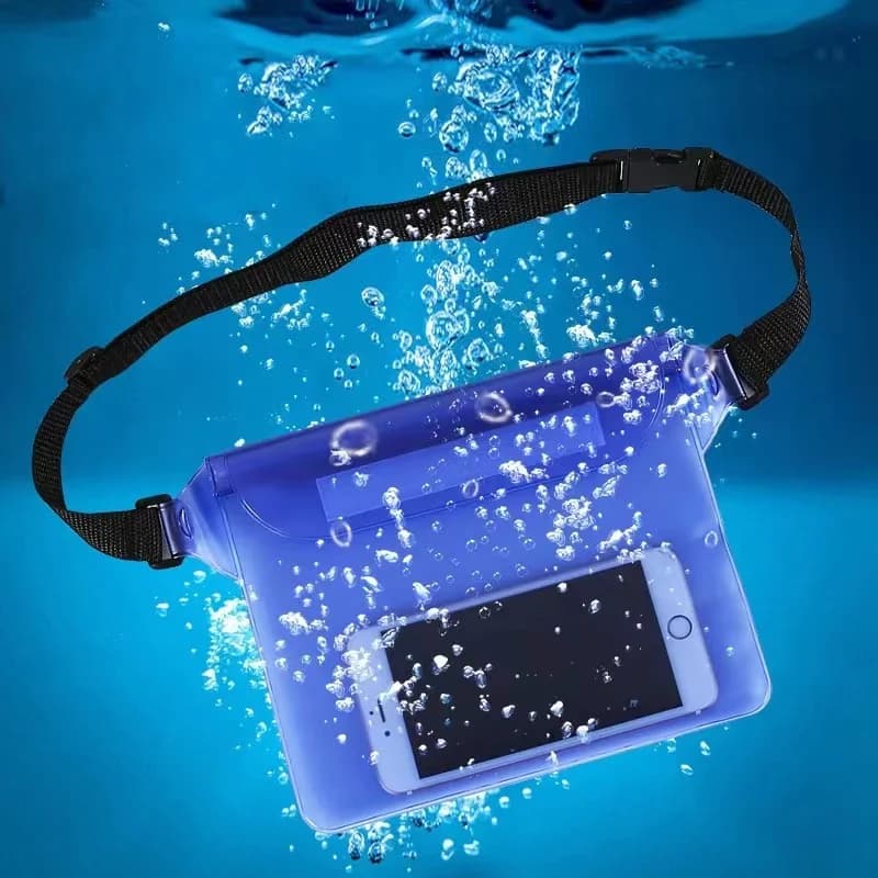 Sac étanche triple couche avec bandeau ajustable pour protection sous-marine et activités aquatiques