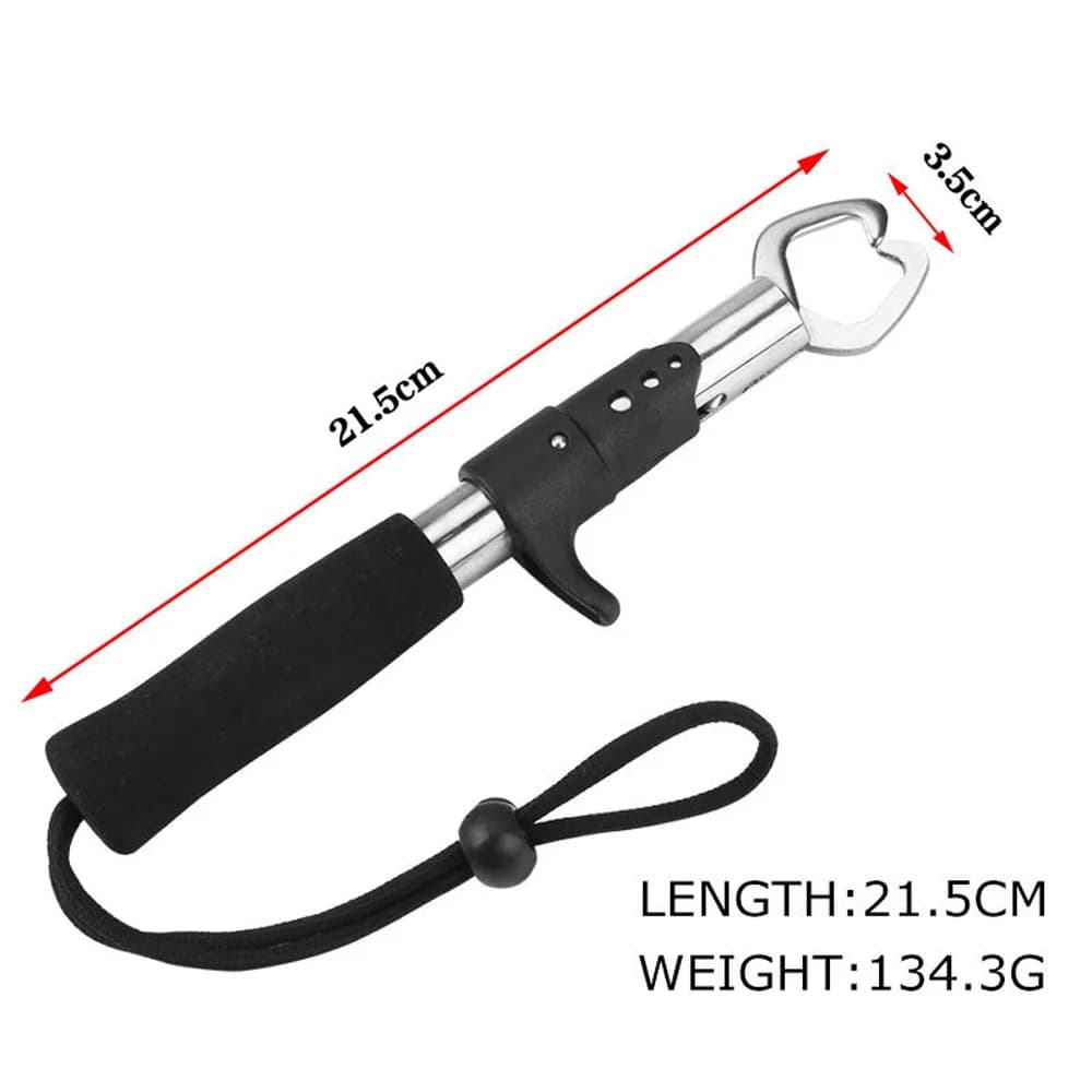 Pince coupe-grippe poisson pliable acier inox avec balance et mètre intégrés pour carpe et pêche