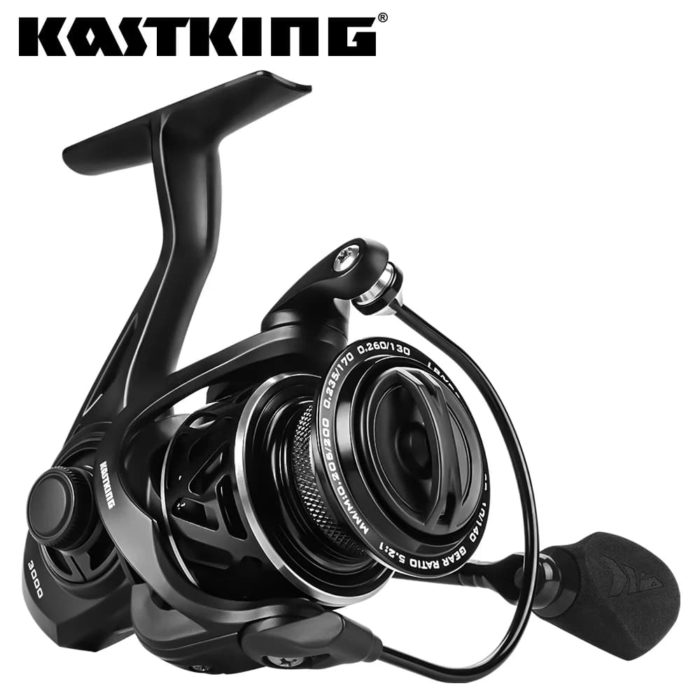 Moulinet de pêche spinning léger KastKing Zephyr 10 kg frein carbone pour bar et mer