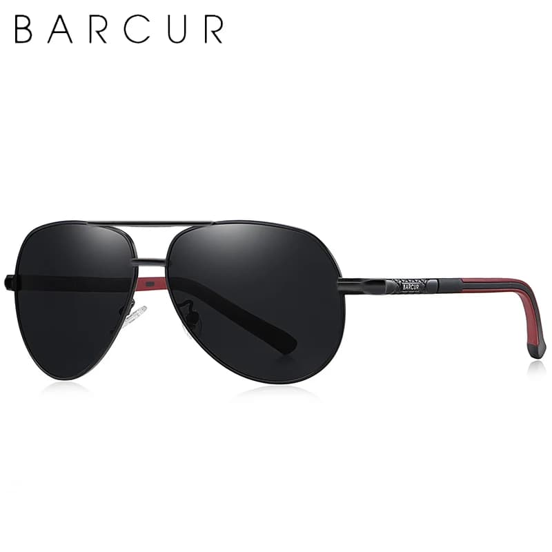 Lunettes aluminium vintage polarisées homme conduite pêche accessoires luxe montures classiques