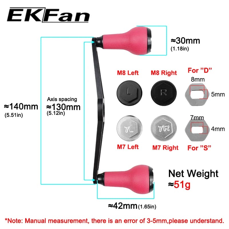 Poignée en alliage aluminium 140mm avec manche TPE pour moulinets SHI & DAI - Accessoire pêche