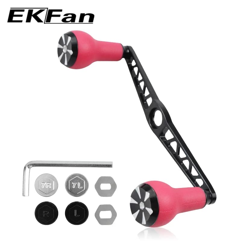 Poignée en alliage aluminium 140mm avec manche TPE pour moulinets SHI & DAI - Accessoire pêche