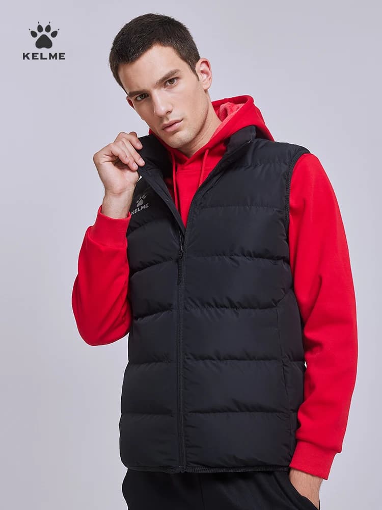 Veste sport Kelme homme coton chaude coupe-vent sans manches automne hiver