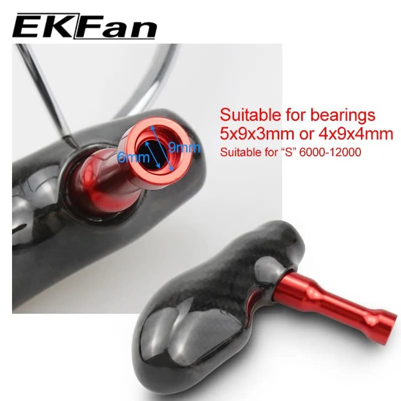 Manche T en fibre de carbone EKFAN pour moulinet Shimano 6000 à 12000, nouveau