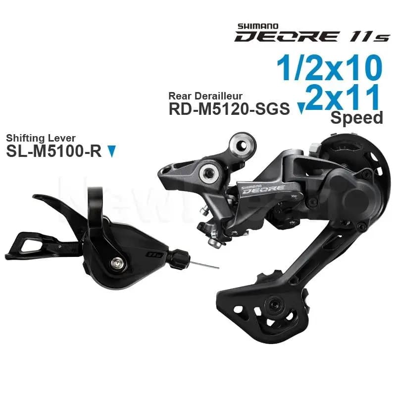 Groupe Shimano DEORE M5100 pour VTT - Shifter et dérailleur 11 vitesses pièces d'origine