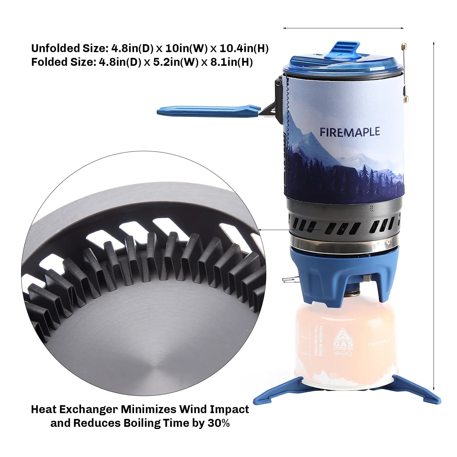 Polaire X5 système cuisson portable étable feu micro régulateur valve brûleur jet électrique