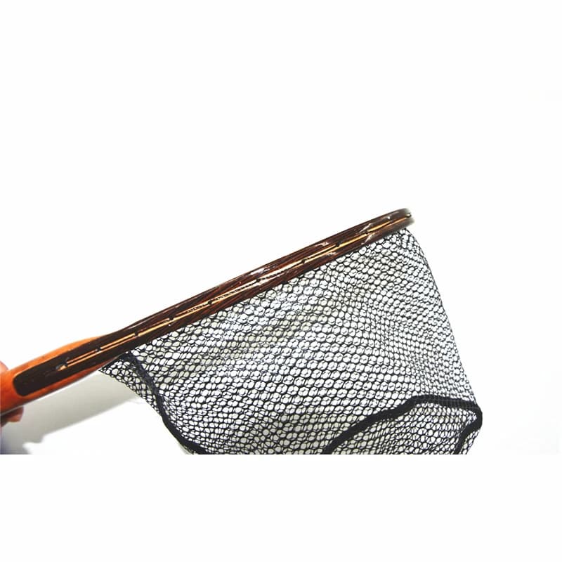Épuisette pêche à la mouche en maille caoutchouc souple pour truite et capture sans