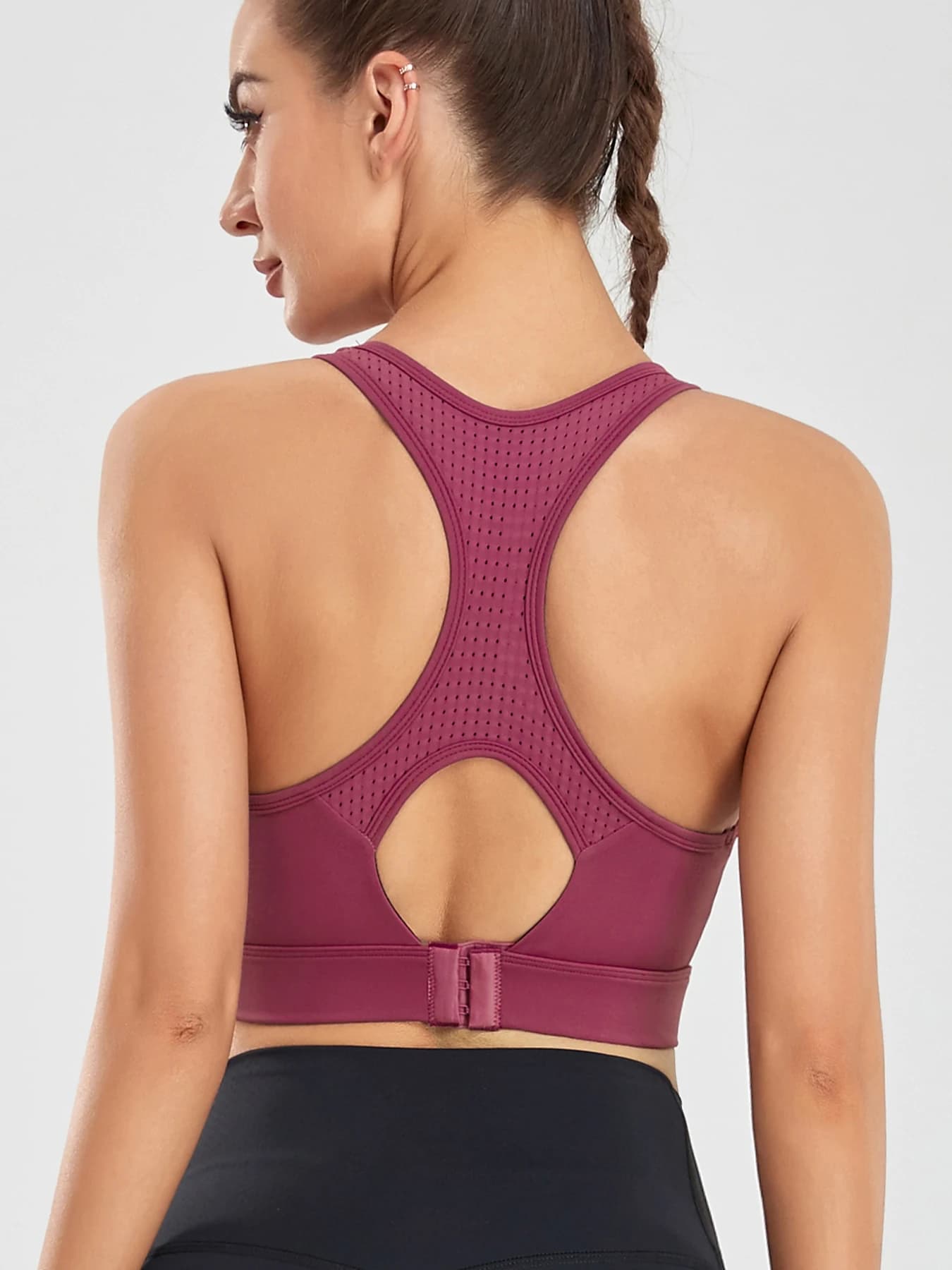 Soutien-gorge sport sans fil pêche yoga femme - Soutien haute résistance confortable