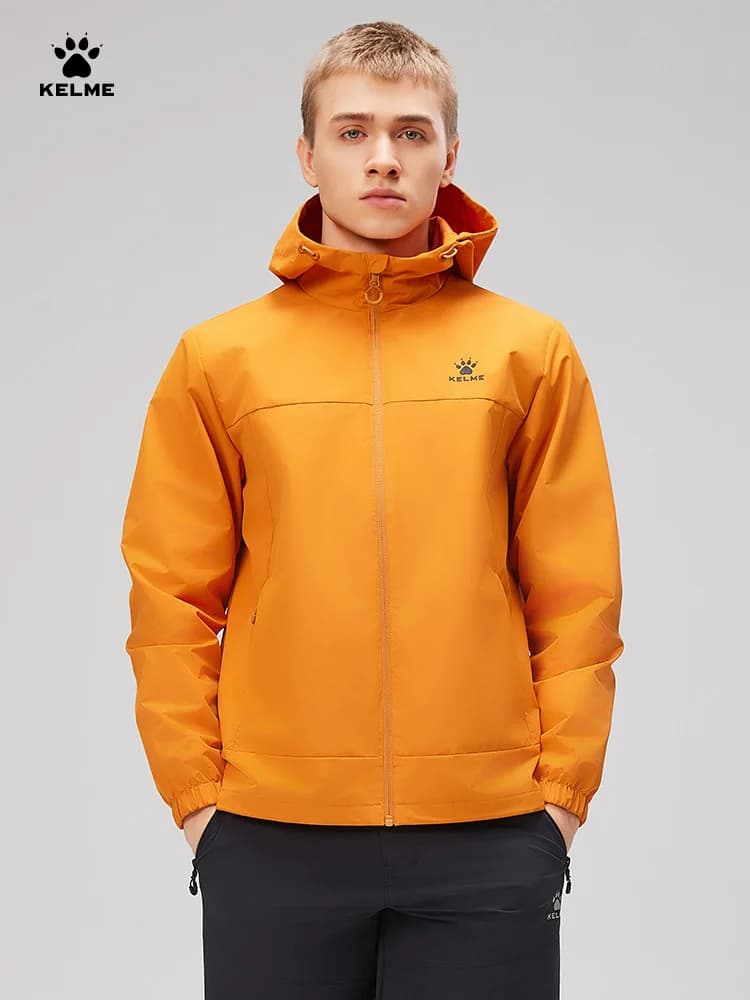 Coupe-vent sport Kelme homme tissé à capuche pour course randonnée alpinisme entraînement extérieur