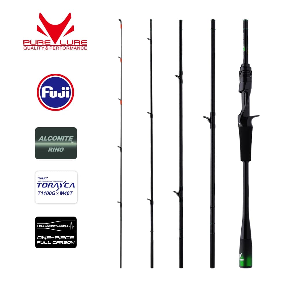 Canne BFS PURELURE légère haute teneur carbone pour pêche truite et filature roche coulée UL