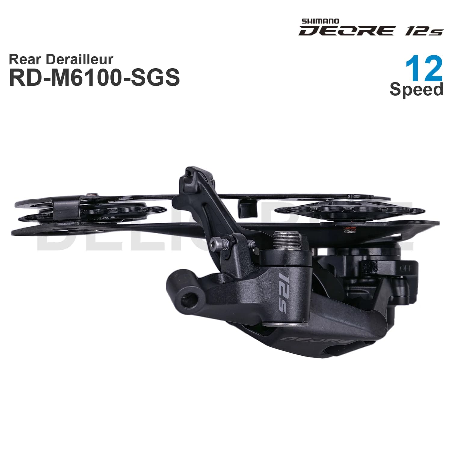 Dérailleur arrière SHIMANO DEORE M6100 12v - RD-M6100-SGS Shadow RD pour VTT 1x12 vitesses