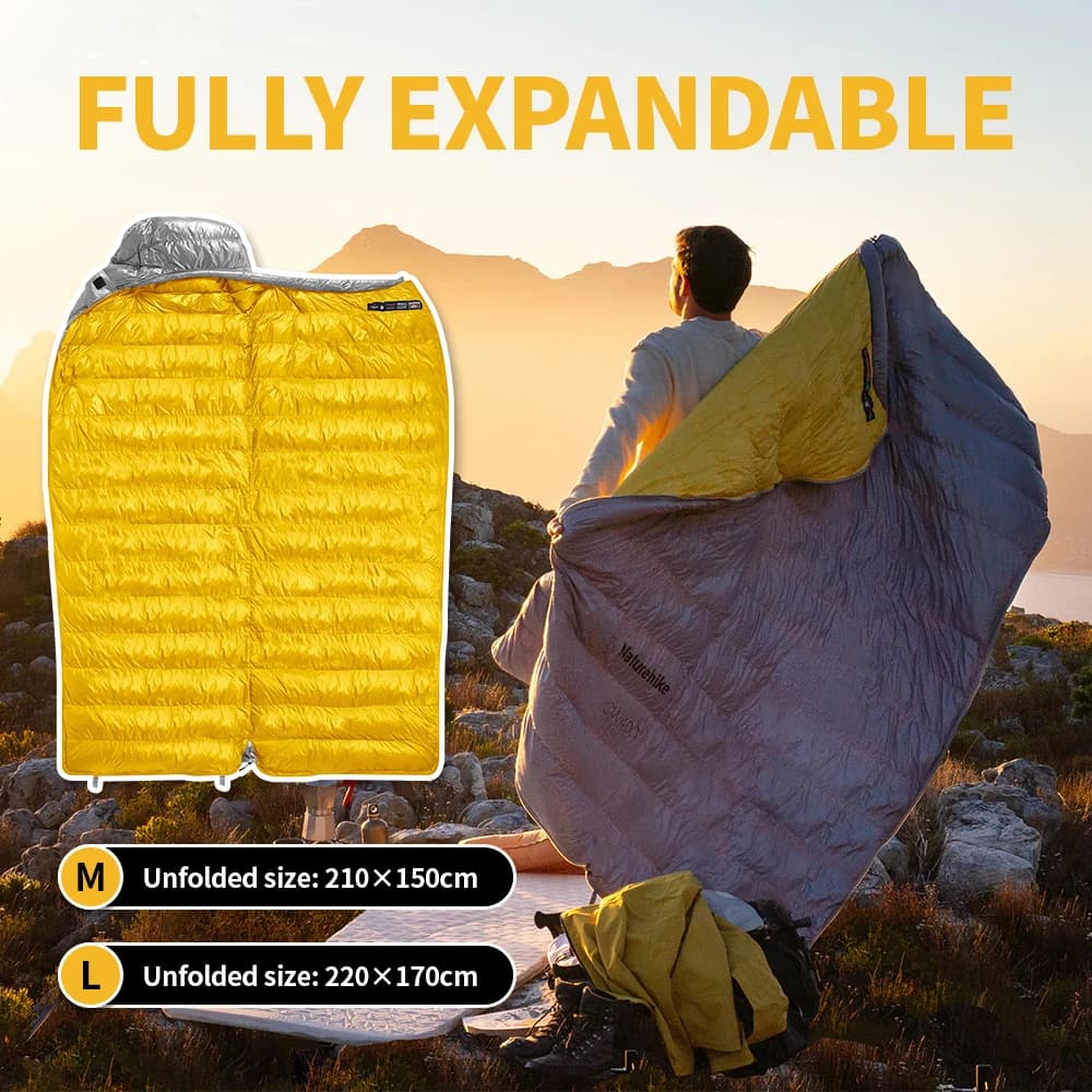 Sac de couchage hiver léger 650FP duvet canard imperméable pour randonnée et camping Naturerandonnée CW400